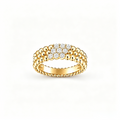 [Elowen jewels] THREE-ROW DIAMOND RING