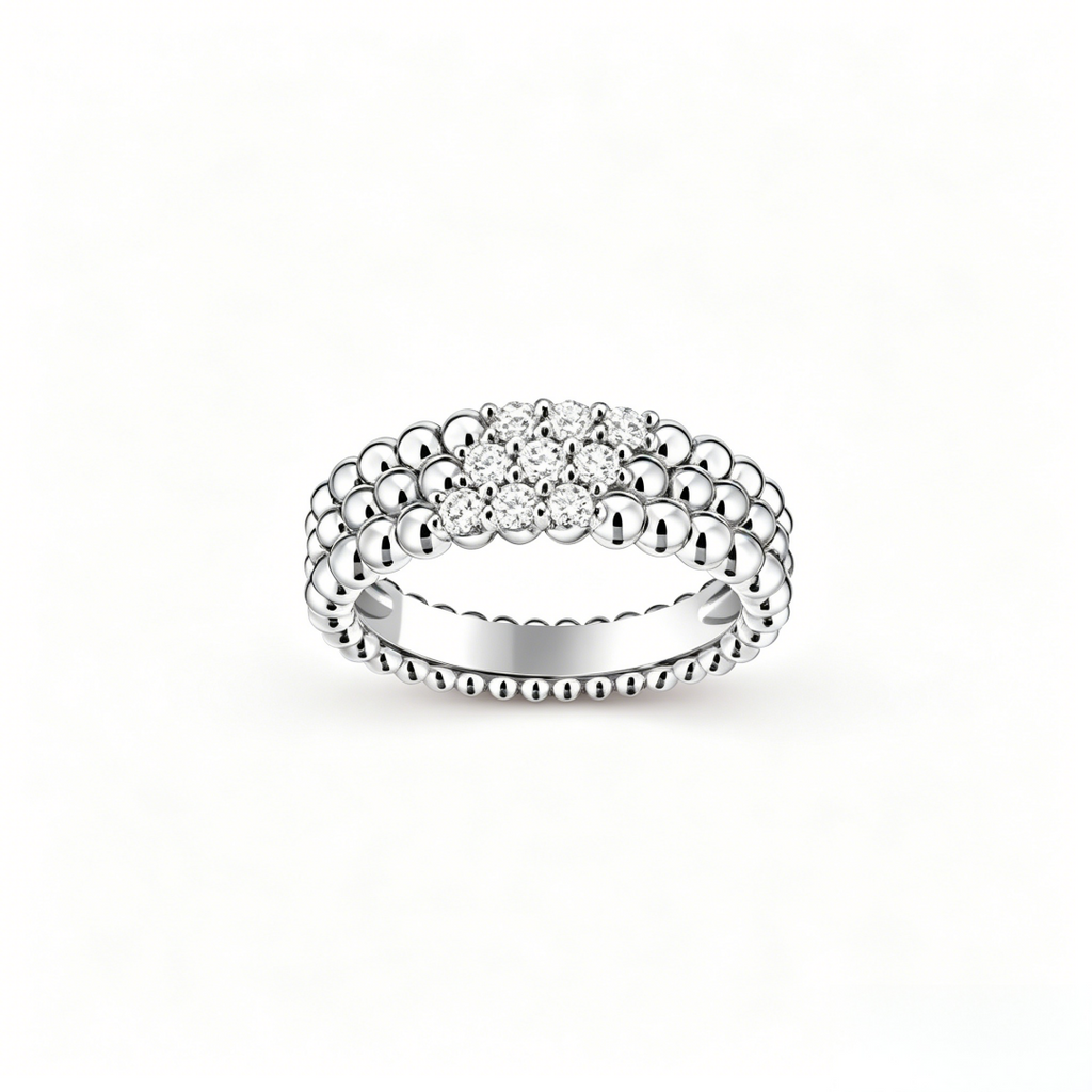 [Elowen jewels] THREE-ROW DIAMOND RING