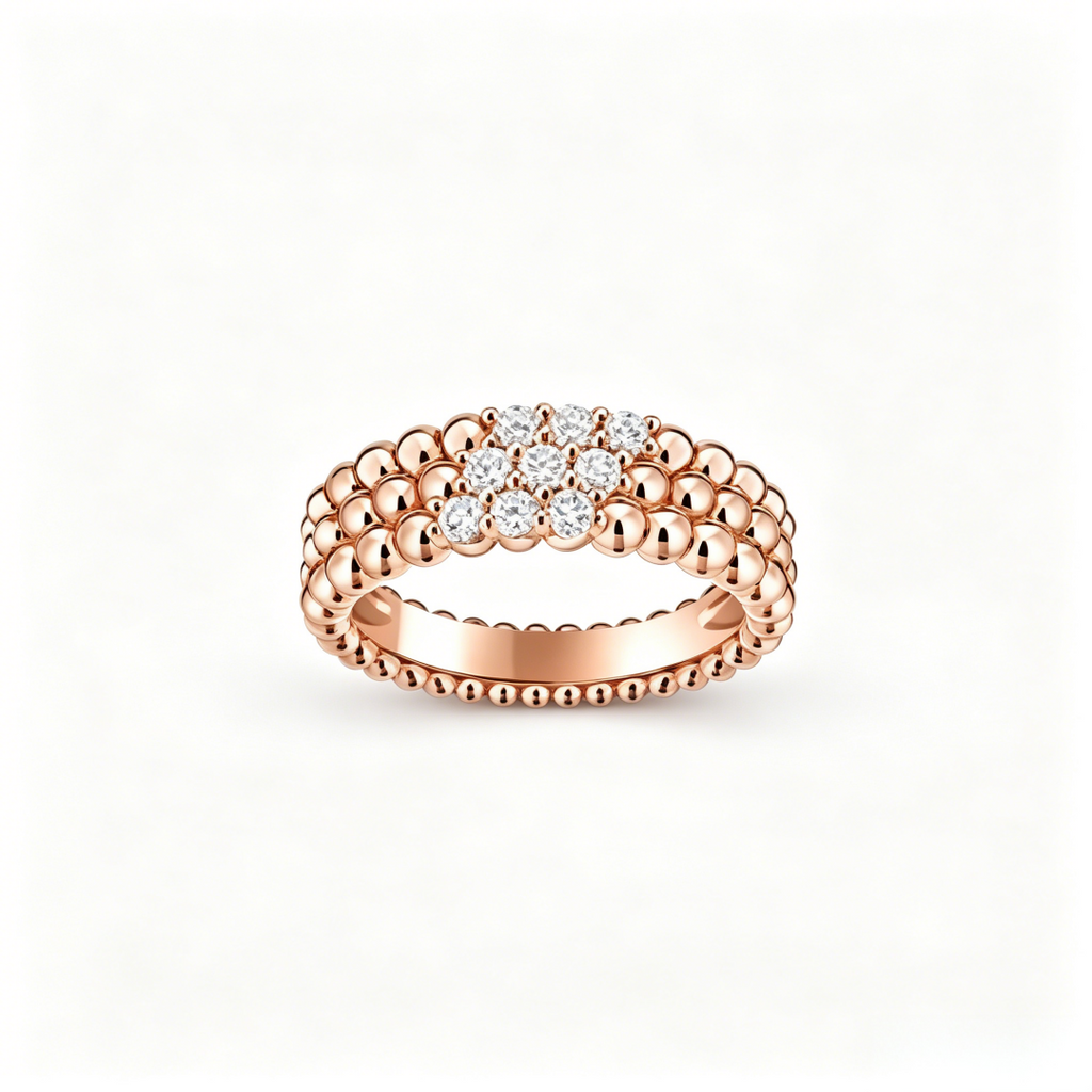 [Elowen jewels] THREE-ROW DIAMOND RING
