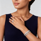 [Elowen jewels] THREE-ROW DIAMOND RING