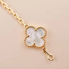[Elowen jewels ]KOLLEKTION CLOVER WHITE PEARL MOP ARMBAND MIT 5 MOTIVEN
