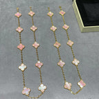 [Elowen jewels ]CLOVER 10 MOTIFS PINK MOP NECKLACE