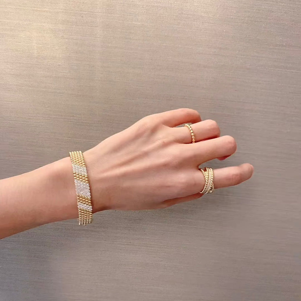 [Elowen jewels] 5連ダイヤモンドブレスレット