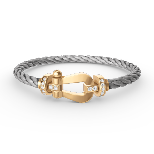 [Elowen Jewels]FORCE LARGE HORSESHOE HALF DIAMOND BRACELET GOLD
