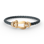 [Elowen jewels ]FORCE GROSSES HUFEISEN HALBDIMANT-ARMBAND GOLD