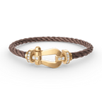 [Elowen jewels ]FORCE GROSSES HUFEISEN HALBDIMANT-ARMBAND GOLD
