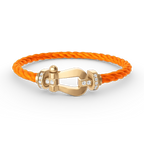 [Elowen jewels ]FORCE GROSSES HUFEISEN HALBDIMANT-ARMBAND GOLD