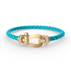[Elowen jewels ]FORCE GROSSES HUFEISEN HALBDIMANT-ARMBAND GOLD