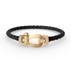 [Elowen jewels ]FORCE GROSSES HUFEISEN HALBDIMANT-ARMBAND GOLD
