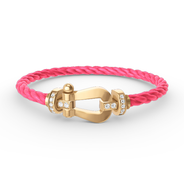 [Elowen jewels ]FORCE GROSSES HUFEISEN HALBDIMANT-ARMBAND GOLD