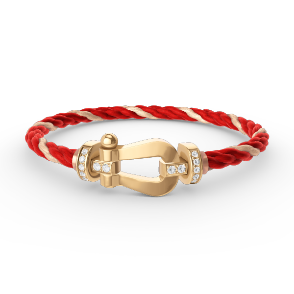 [Elowen jewels ]FORCE GROSSES HUFEISEN HALBDIMANT-ARMBAND GOLD