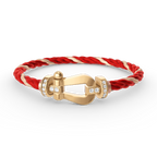 [Elowen jewels ]FORCE GROSSES HUFEISEN HALBDIMANT-ARMBAND GOLD