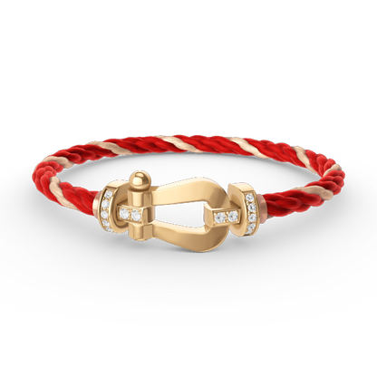 [Elowen Jewels]FORCE LARGE HORSESHOE HALF DIAMOND BRACELET GOLD