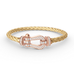 [Elowen jewels ]FORCE LARGE HORSESHOE FULL DIAMOND BRACELET ROSE GOLD