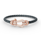 [Elowen jewels ]FORCE LARGE HORSESHOE FULL DIAMOND BRACELET ROSE GOLD