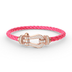 [Elowen jewels ]FORCE LARGE HORSESHOE FULL DIAMOND BRACELET ROSE GOLD
