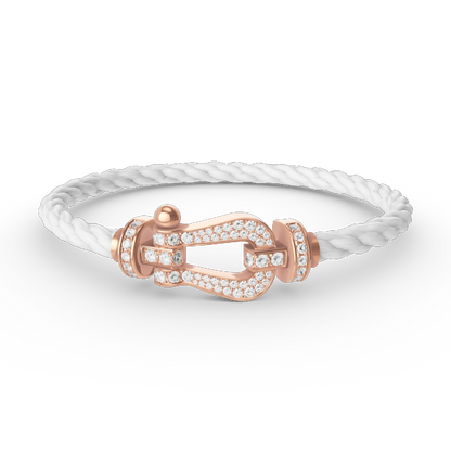 [Elowen Jewels]FORCE LARGE HORSESHOE FULL DIAMOND BRACELET ROSE GOLD