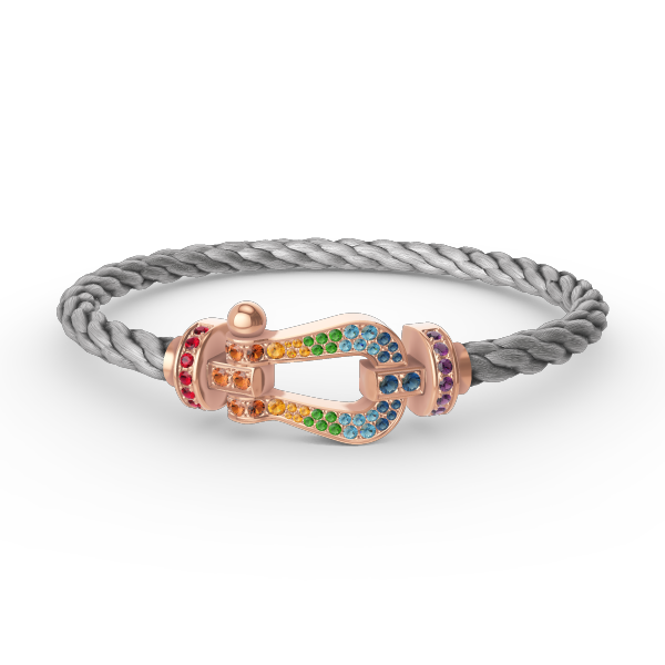 [Elowen jewels ]FORCE LARGE HORSESHOE  COLORED DIAMOND BRACELET ROSE GOLD