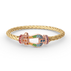 [Elowen jewels ]FORCE LARGE HORSESHOE  COLORED DIAMOND BRACELET ROSE GOLD
