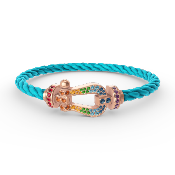 [Elowen jewels ]FORCE LARGE HORSESHOE  COLORED DIAMOND BRACELET ROSE GOLD