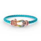 [Elowen jewels ]FORCE LARGE HORSESHOE  COLORED DIAMOND BRACELET ROSE GOLD