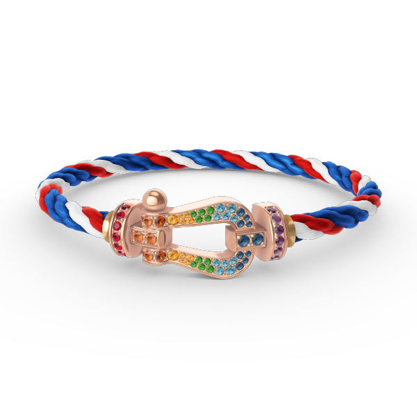 [Elowen jewels ]FORCE LARGE HORSESHOE  COLORED DIAMOND BRACELET ROSE GOLD