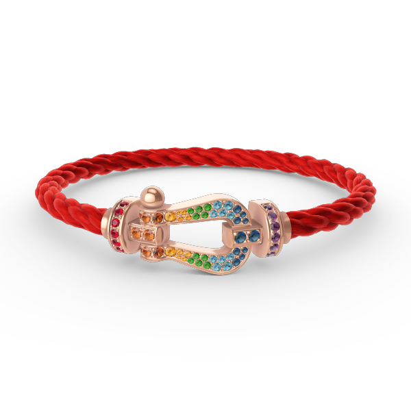 [Elowen jewels ]FORCE LARGE HORSESHOE  COLORED DIAMOND BRACELET ROSE GOLD