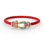 [Elowen jewels ]FORCE LARGE HORSESHOE  COLORED DIAMOND BRACELET ROSE GOLD