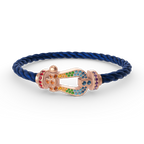 [Elowen jewels ]FORCE LARGE HORSESHOE  COLORED DIAMOND BRACELET ROSE GOLD
