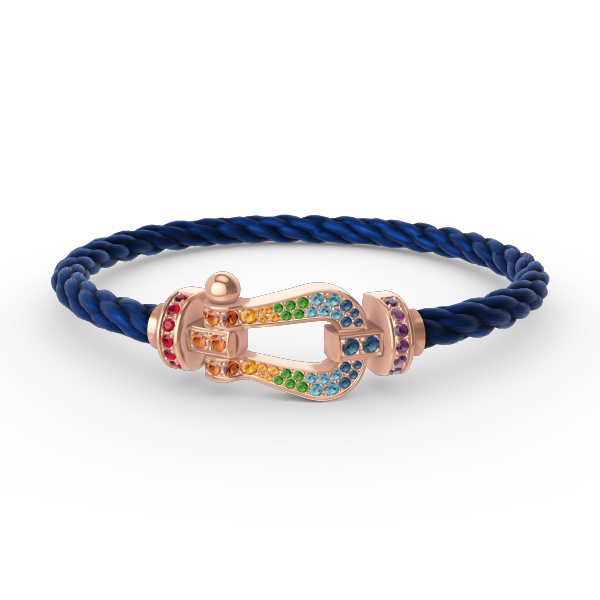 [Elowen jewels ]FORCE LARGE HORSESHOE  COLORED DIAMOND BRACELET ROSE GOLD