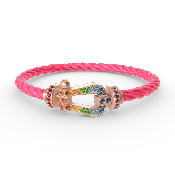 [Elowen jewels ]FORCE LARGE HORSESHOE  COLORED DIAMOND BRACELET ROSE GOLD