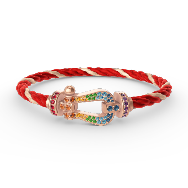 [Elowen jewels ]FORCE LARGE HORSESHOE  COLORED DIAMOND BRACELET ROSE GOLD