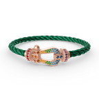 [Elowen jewels ]FORCE LARGE HORSESHOE  COLORED DIAMOND BRACELET ROSE GOLD