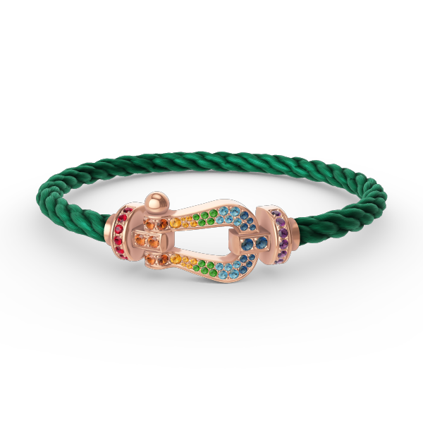 [Elowen jewels ]FORCE LARGE HORSESHOE  COLORED DIAMOND BRACELET ROSE GOLD