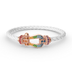 [Elowen jewels ]FORCE LARGE HORSESHOE  COLORED DIAMOND BRACELET ROSE GOLD