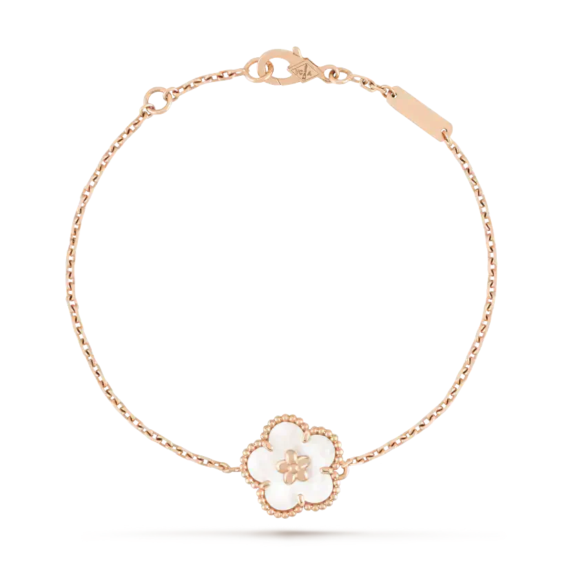 [Elowen jewels] ARMBAND MIT WEISSEM PERLMUTT-PFLAUMENBLÜTEN-MOTIV