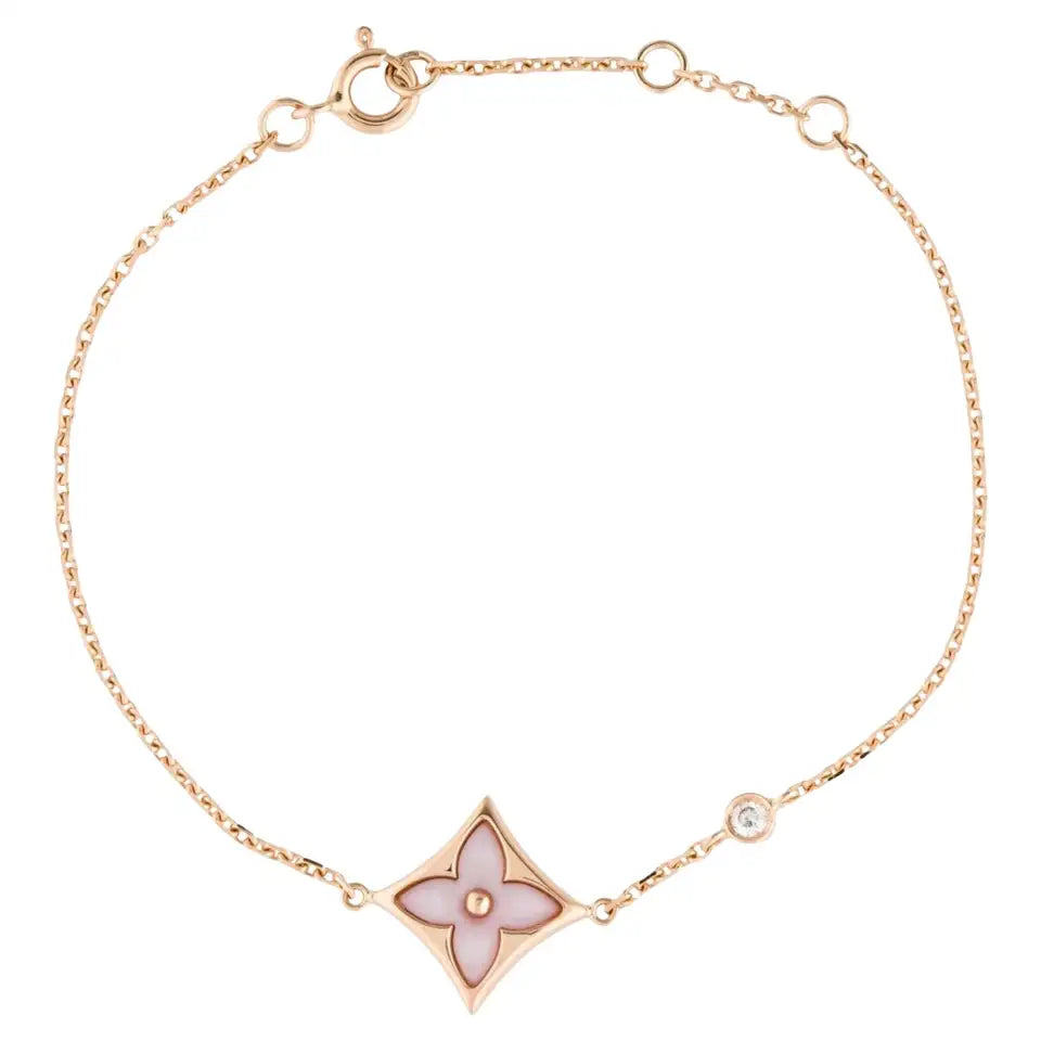 [Elowen jewels ]STAR 1 DIAMOND PINK GOLD BRACELET