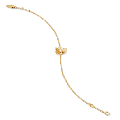 [Elowen Jewels]FRIVOLE GOLD FLOWER PINK MALACHITE BRACELET