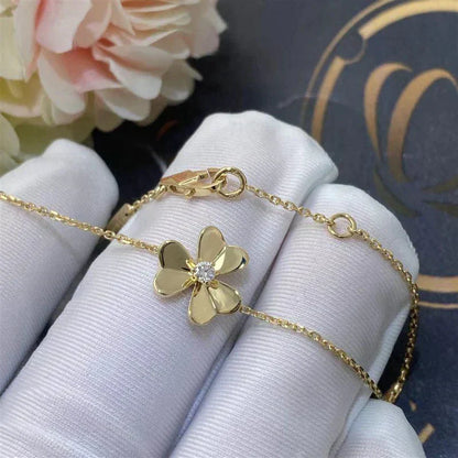 [Elowen Jewels]FRIVOLE GOLD FLOWER PINK MALACHITE BRACELET