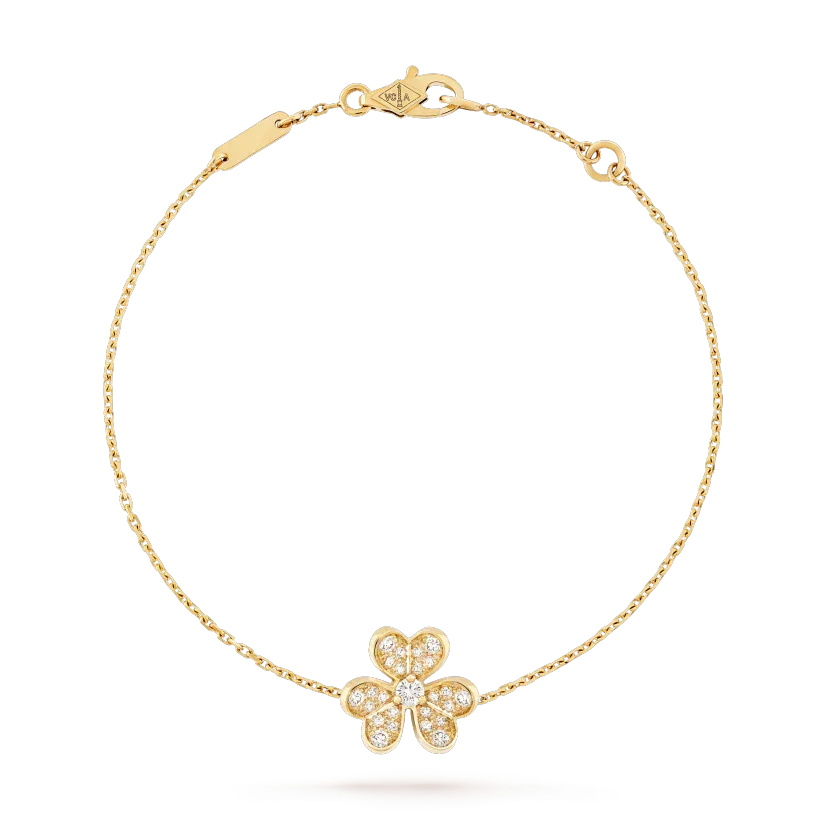 [Elowen jewels ]FRIVOLE GOLD-BLUMENARMBAND MIT DIAMANTEN