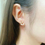 [Elowen jewels ]FRIVOLE BLUMEN-OHRRINGE ROSA