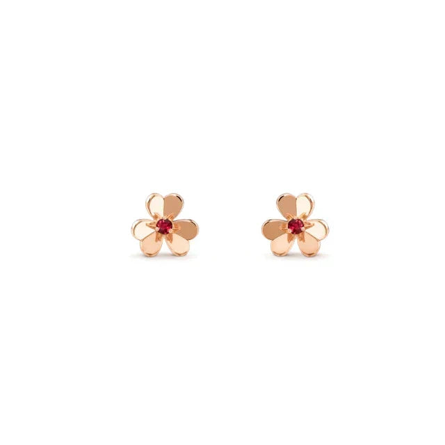 [Elowen jewels ]FRIVOLE BLUMEN-OHRRINGE ROSA