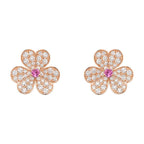 [Elowen jewels ]フリヴォル ピンクゴールド フラワー ダイヤモンド イヤリング