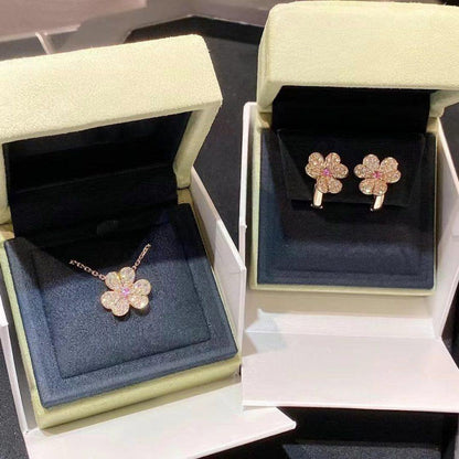 [Elowen Jewels]FRIVOLE PINK GOLD FLOWER DIAMOND EARRINGS