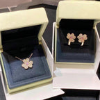 [Elowen jewels ]FRIVOLE ROSE GOLD FLOWER DIAMOND NECKLACE