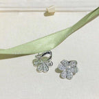 [Elowen jewels ]FRIVOLE SILBER-BLUMEN-DIAMANT-OHRRINGE