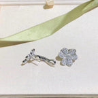 [Elowen jewels ]FRIVOLE SILBER-BLUMEN-DIAMANT-OHRRINGE