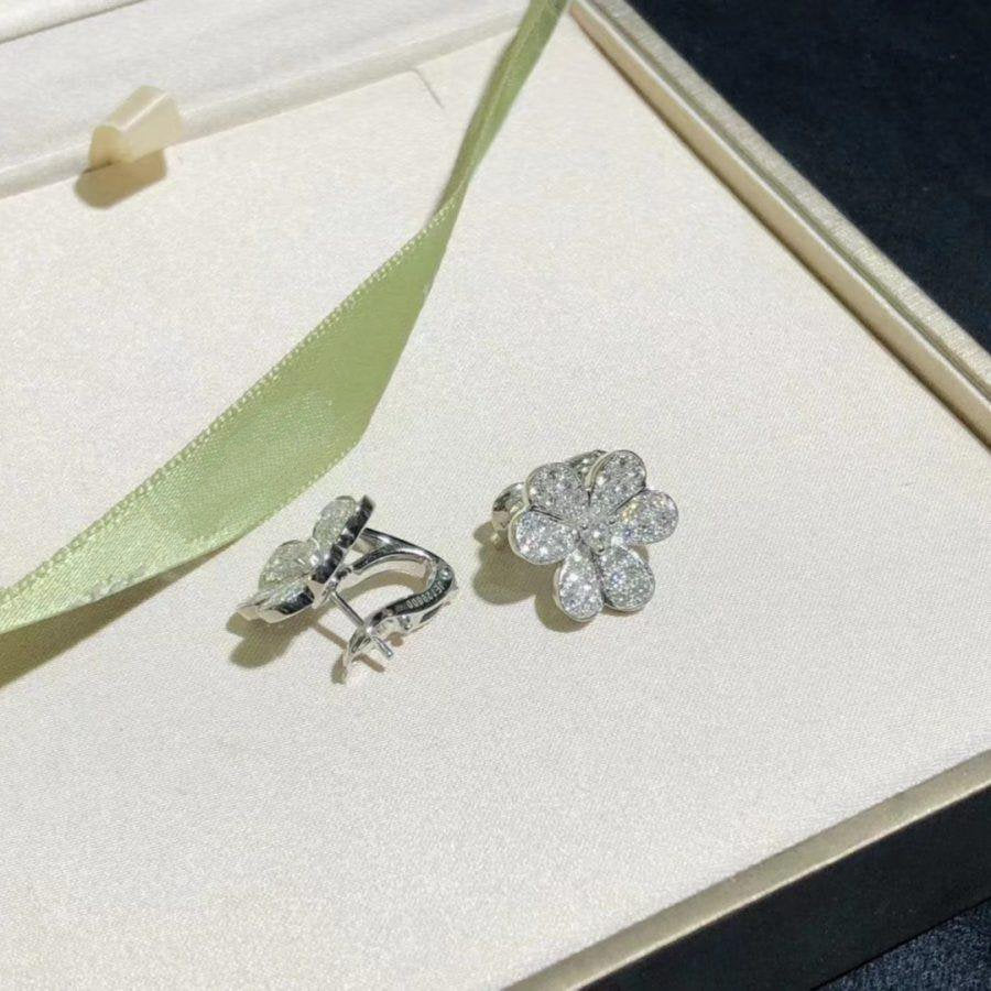 [Elowen jewels ]FRIVOLE SILBER-BLUMEN-DIAMANT-OHRRINGE