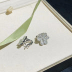 [Elowen jewels ]FRIVOLE SILBER-BLUMEN-DIAMANT-OHRRINGE