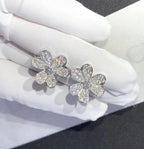 [Elowen jewels ]FRIVOLE SILBER-BLUMEN-DIAMANT-OHRRINGE